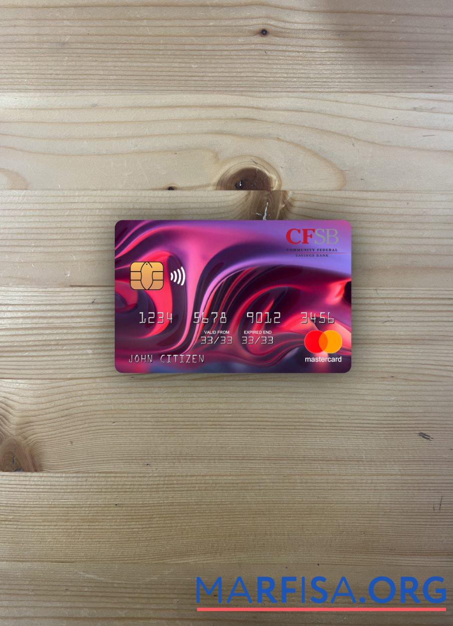 Printable USA New York CFSB bank mastercard photolook front example